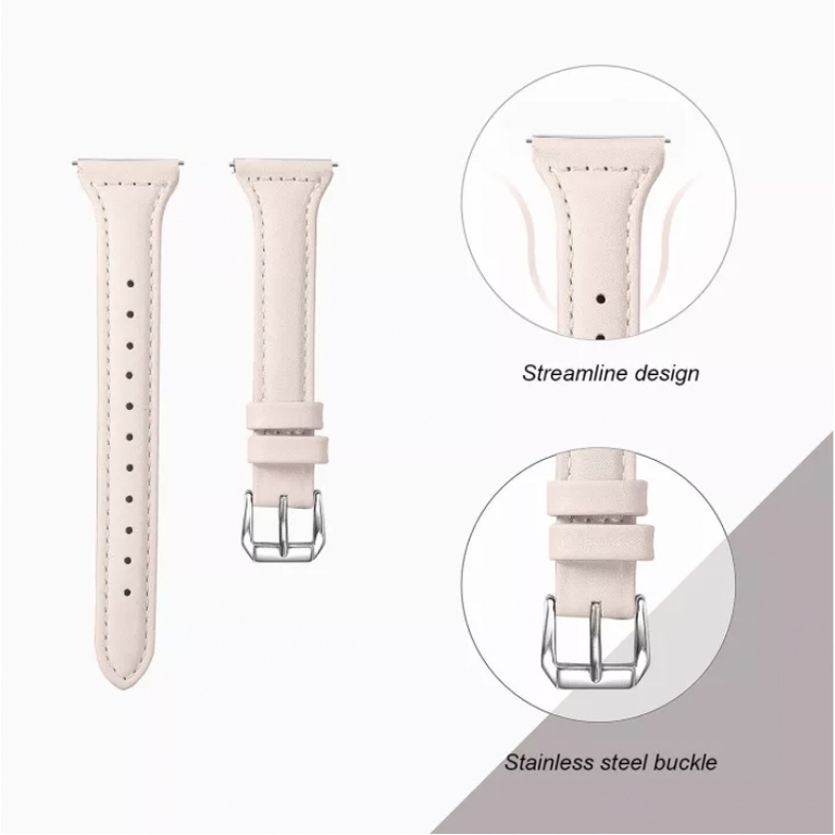 SLW Watch Strap Vyatta Fitme Pro X Gen 1 (BUKAN Gen 2) - Tali Jam 20mm Wanita Slim Leather