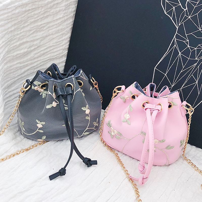 MBS 1219 Tas Selempang Serut Motif Bordir Fashion Motif Bordir Import