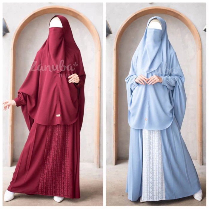 PREMIUM RAYA SERIES DRESS SET ZANUBA GAMIS BROKAT POLOS CANTIK