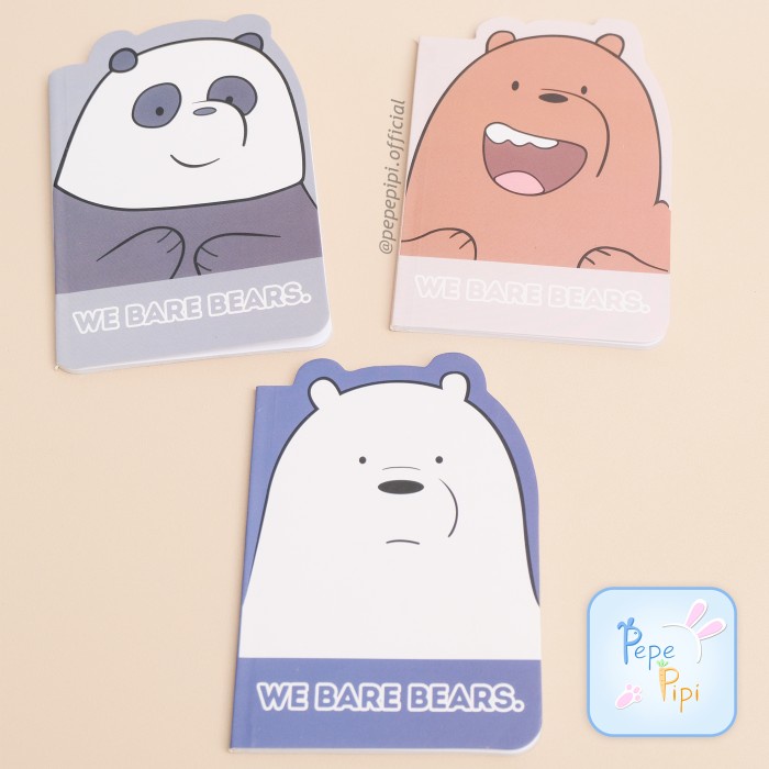

[RESTOCK] Buku Tulis WBB Notebook We Bare Bear Note Book Karakter Memo Catatan - NB Grizzly