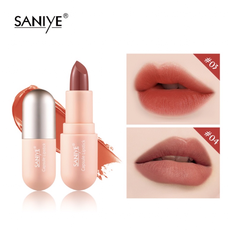 SANIYE Capsule Lipstick Velvet Lipstik Matte Waterproof Long Lasting SA018