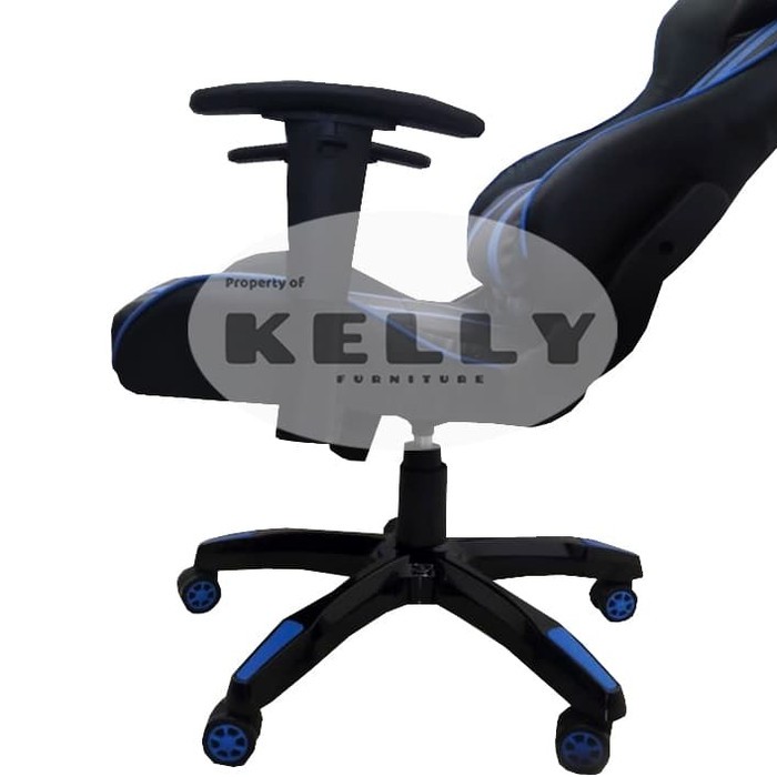 Terbatas - Kursi Gaming/Kursi Game + Bantalan/Gaming Chair - Biru