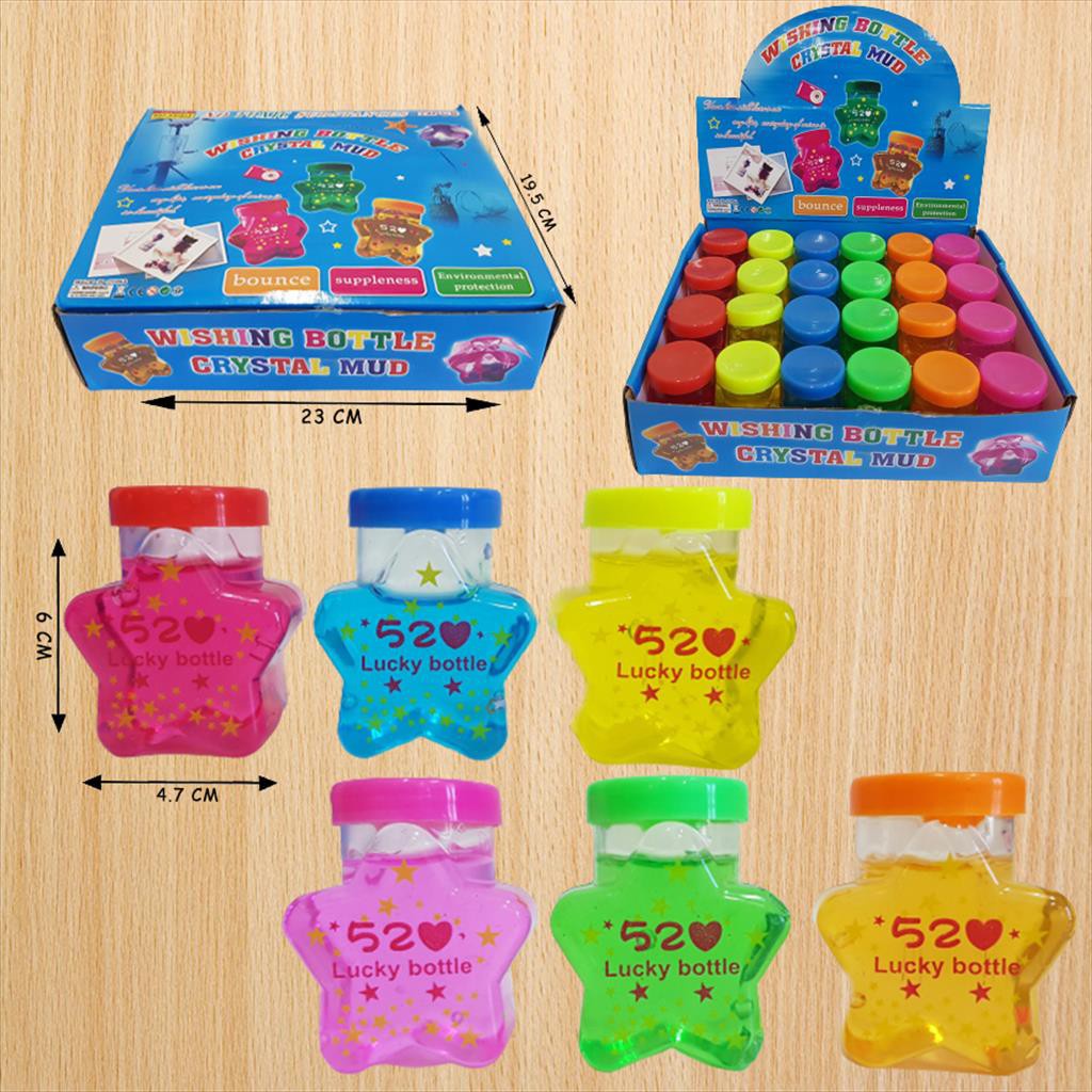 Mainan Anak Slime/ Clear Slime / Slime Botol Bintang 96E