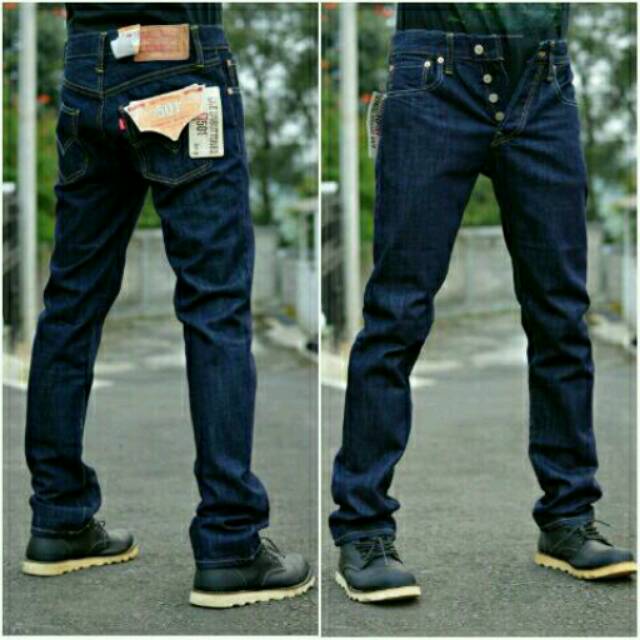 LEVIS 501 / GRADE ORI / FULL KANCING / BIRU DONGKER