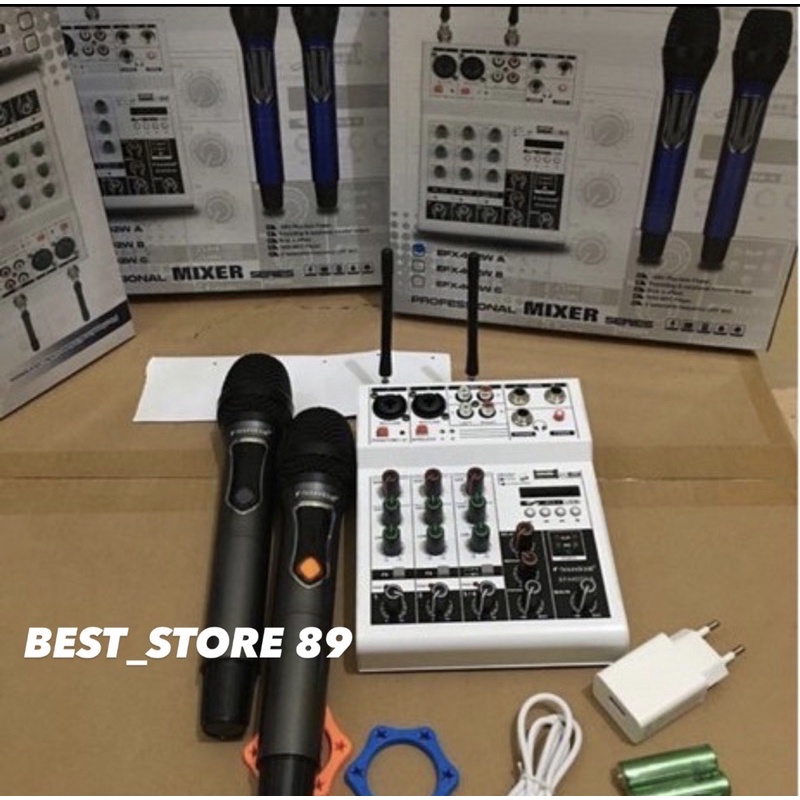 MIXER AUDIO SOUNDCRAFT EFX 402W / EFX 402 W 4CH + 2BH MIC WIRELESS