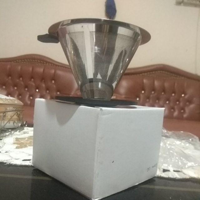 Toso Kona Dripper Stainless 02 V60-ts02 Cone Double Mesh Saringan Kopi