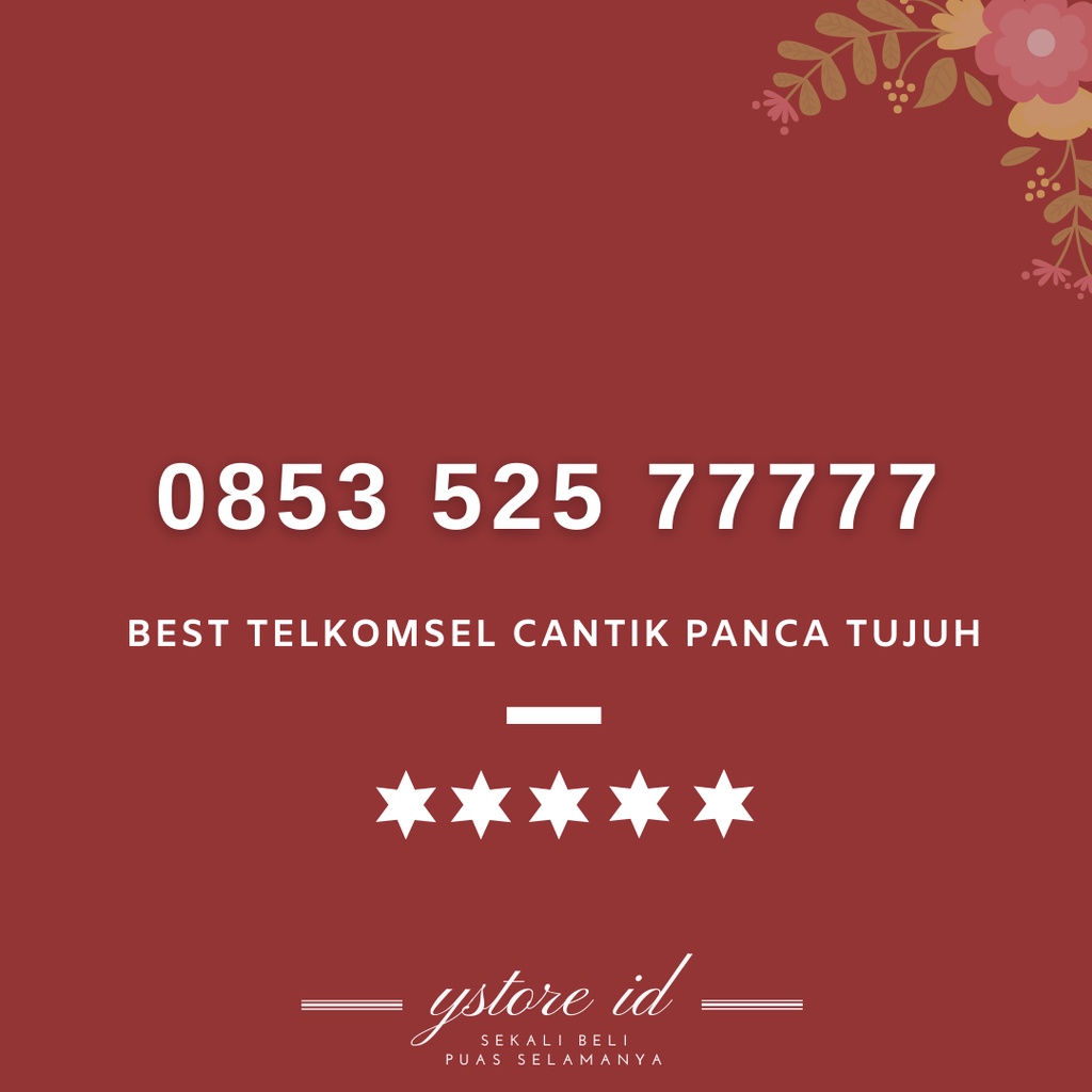 Terbaik | NOMOR CANTIK TELKOMSEL PANCA TUJUH KARTU PERDANA AS NOMER SERI EKOR 7777 77777