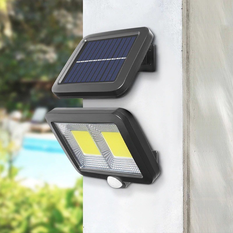 Lampu Solar Sensor Gerak Outdoor Weatherproof 100 COB - SL144 - Black