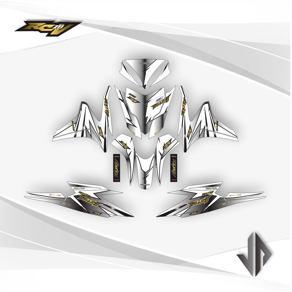 Decal Sticker / Stiker Vario 125 Old 2013 2014 RCV - Putih