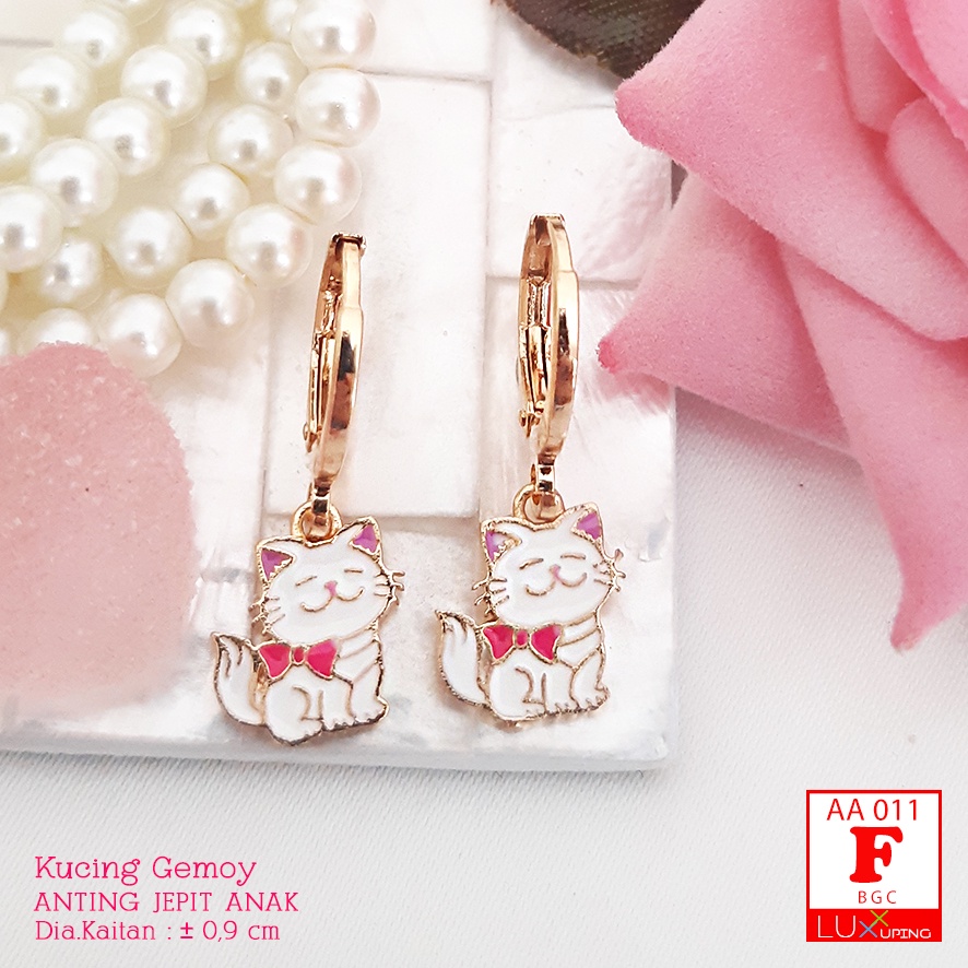 AA 011 Anting Anak Kucing Cat Lucu Maneki Neko Kucing Hoki Kucing Keberuntungan Kucing Marie Aristocats Anting Kucing Oyen Luxx Xuping