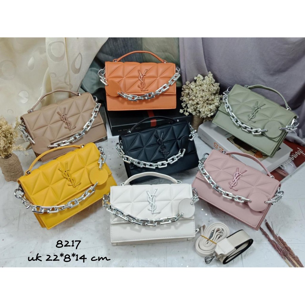 TAS FASHION SELEMPANG IMPORT KEKINIAN TERBARU || YSL#8217 || BAHAN KULIT DOVE