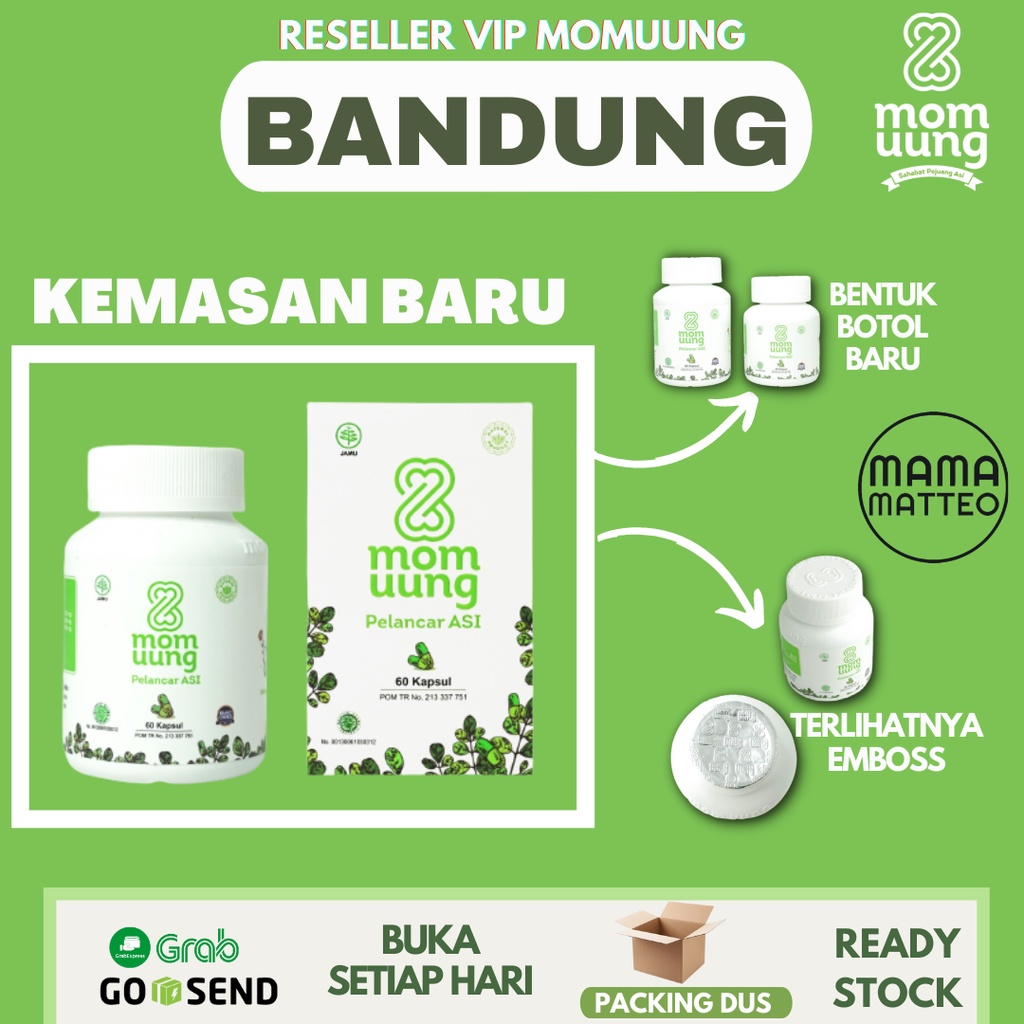 MOM UUNG Pelancar Asi 30 &amp; 60 Kapsul / asi booster ikan gabus kelorcap katuk / MOM UUNG BANDUNG