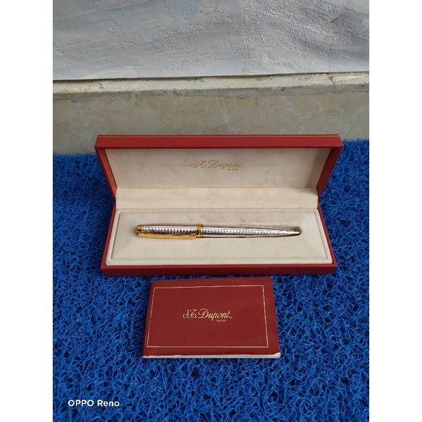 

Ballpoint St.dufont fidelio silver gold plate