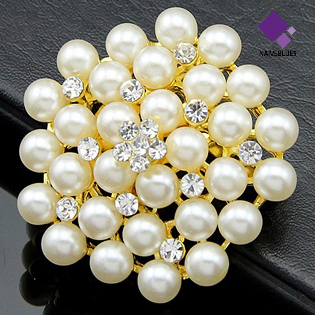 Pin Bros Mutiara Imitasi Bahan Alloy Untuk Wanita