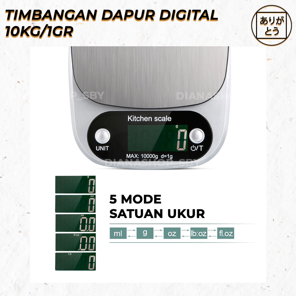 Timbangan Dapur Digital KOPI 10 KG/1 GR Buah Kopi Daging Makanan Kue