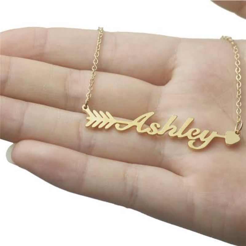 kalung nama lapis emas24k custom anti karat