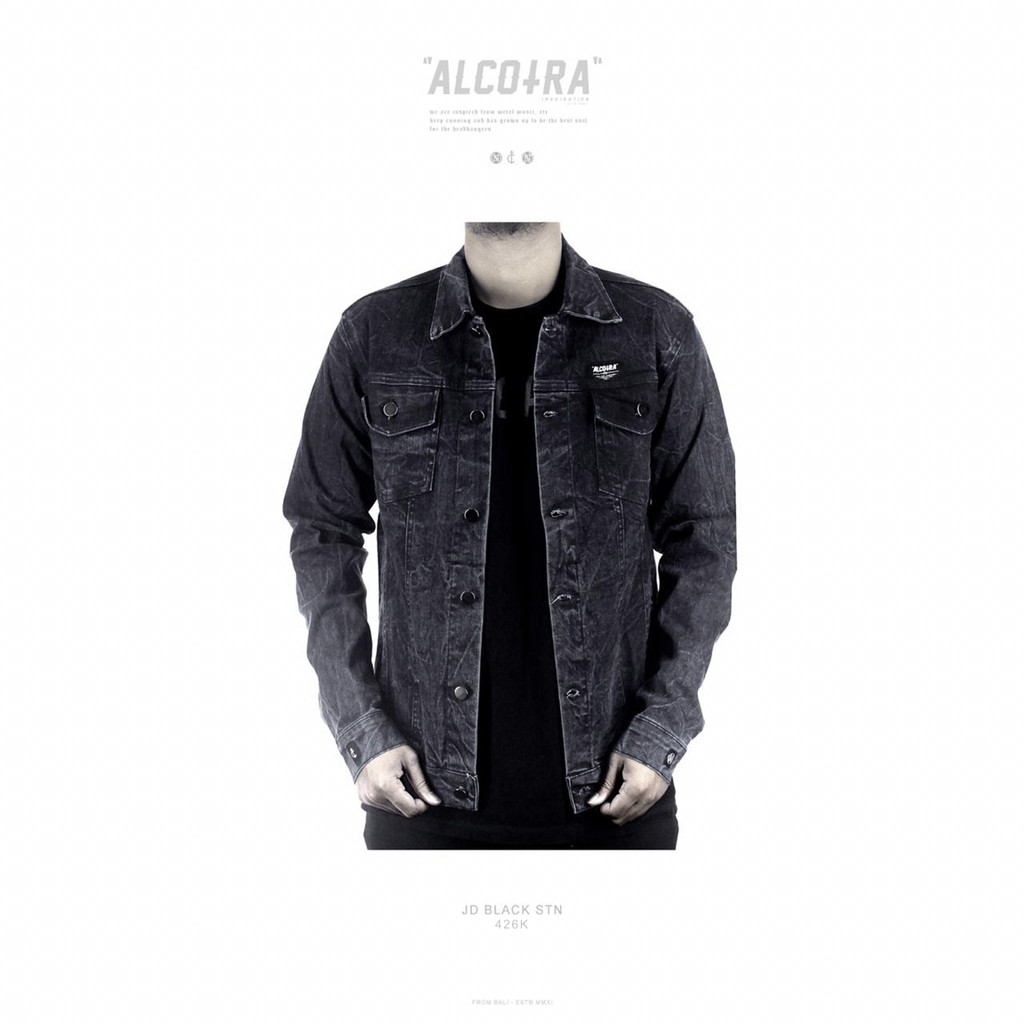 JD BLK STN // JAKET DENIM BLACK STNWASH // JAKET DENIM ALCOTRA