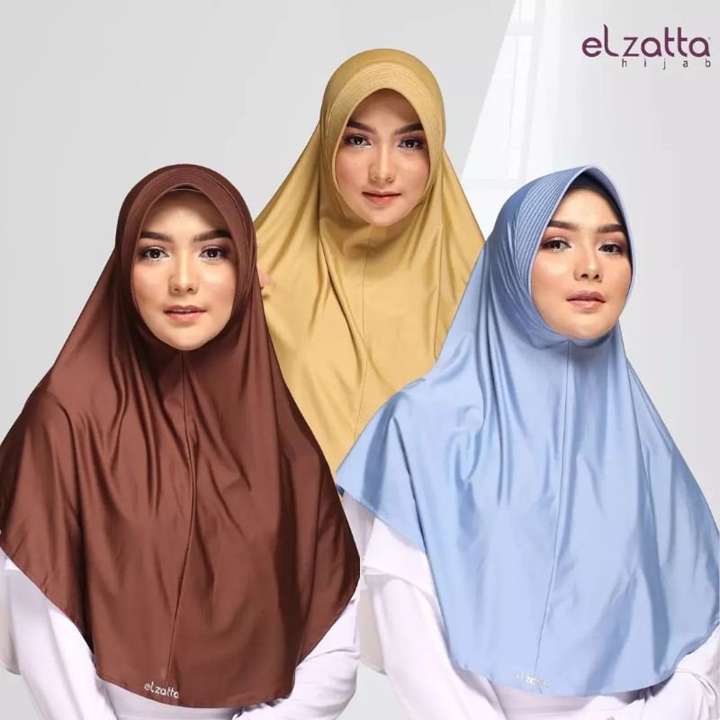 BERGO ELZATTA ORIGINAL ZARIA CITRA ELZATTA KERUDUNG ELZATTA POLOS HITAM PEKAT JILBAB ELZATTA HIJAB B