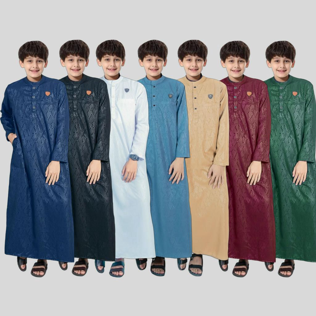 AL-FADIL/gamis anak KATUN EMBOS laki laki usia 1-14 tahun/kurta arabic anak/koko anak/jubah anak premium /baju muslim era baru
