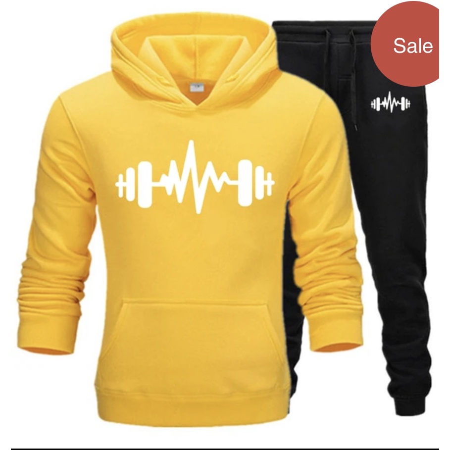 Setelan Celana Jogger &amp; Jumper Hoodie BARBEL GYM II Set sweater Hoodie dan Celana Joger Panjang ( Pria &amp; Wanita )