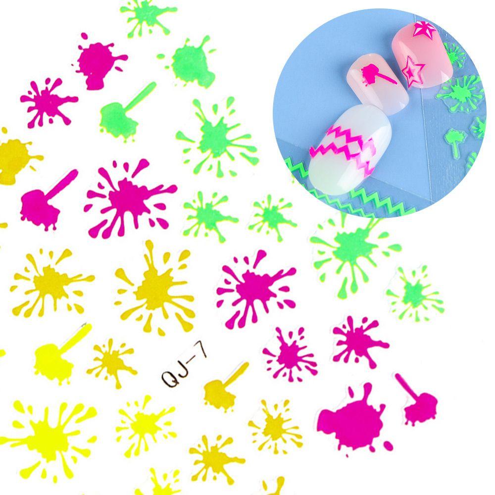 Preva Halloween Stiker Kuku Kecantikan Glow In Dark Manicure Luminous Nail Decal