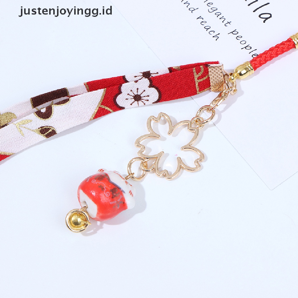 Tali Lanyard Handphone Motif Bunga Daisy / Kucing / Lonceng