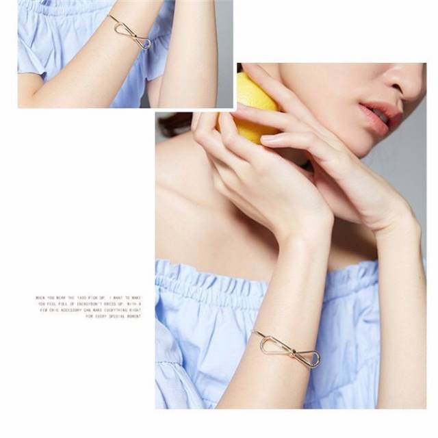 Jual Gelang besi emas pita (ribbon bangles) | Shopee Indonesia