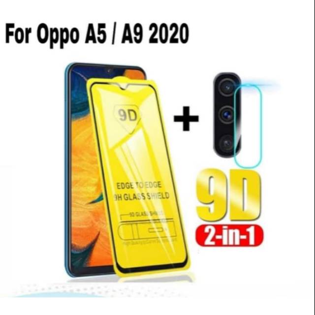 Tempered Glass Oppo A5 2020 - Tempered Glass Camera Oppo A5 2020 2in1 SC