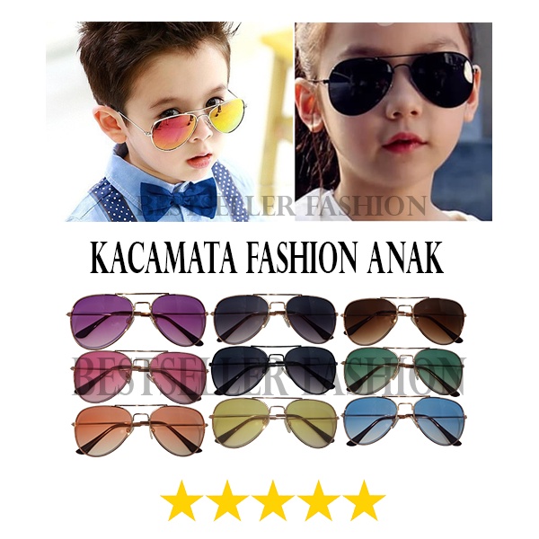 Kacamata Aviator Anak Unisex Kaca Mata Fashion Anak  Pria dan Wanita Kacamata Gaya children sunglasses NOCASE