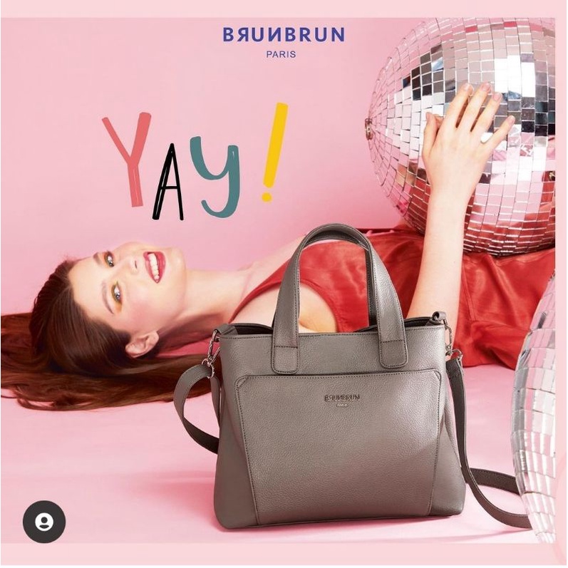 [Brunbrun] Beatrisa Bag Original brunbrun Tas jinjing selempang Grey