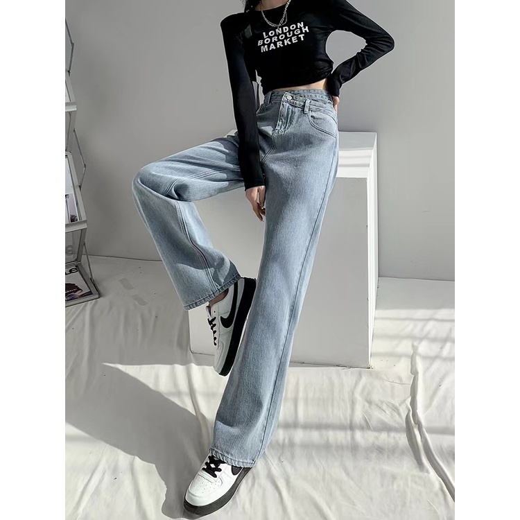 higwaist kulot jeans wanita celana jeans korea