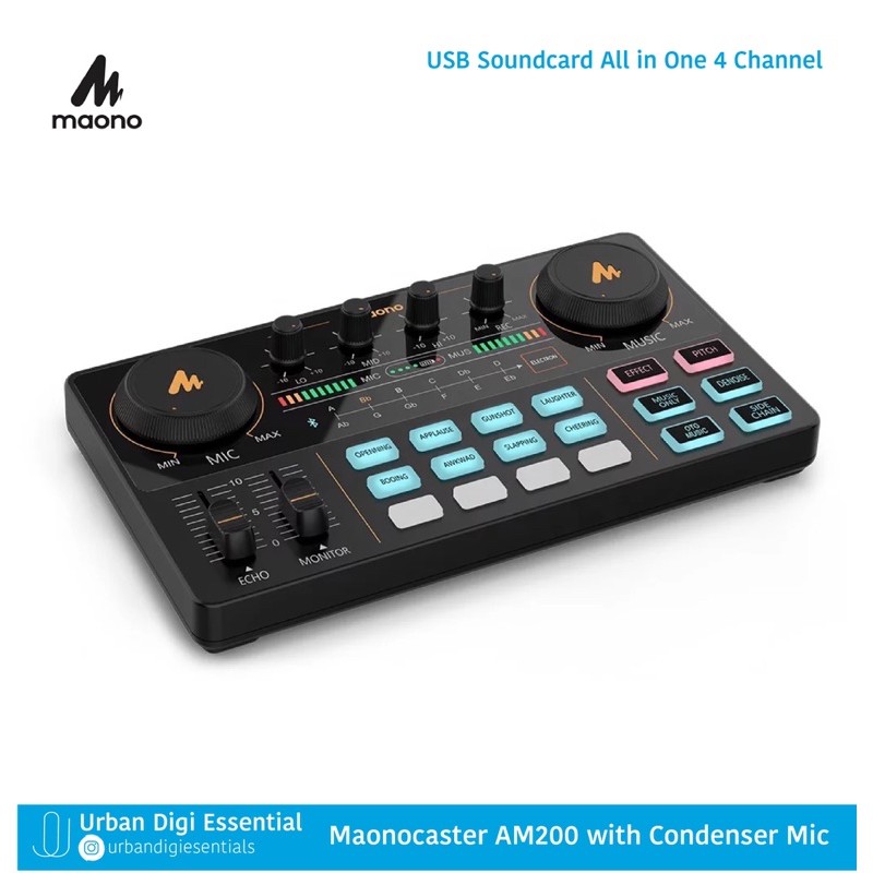 Set Microfono E Mixer MAONO Per Streaming - Podcast, Live E Registrazione | Compatibile Con PC E Smartphone