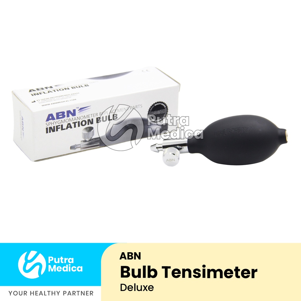 ABN Bola Tensimeter Aneroid Deluxe / Bulb / Balon Pompa Tensi Manual / Karet Alat Ukur Pengukur Tekanan Darah