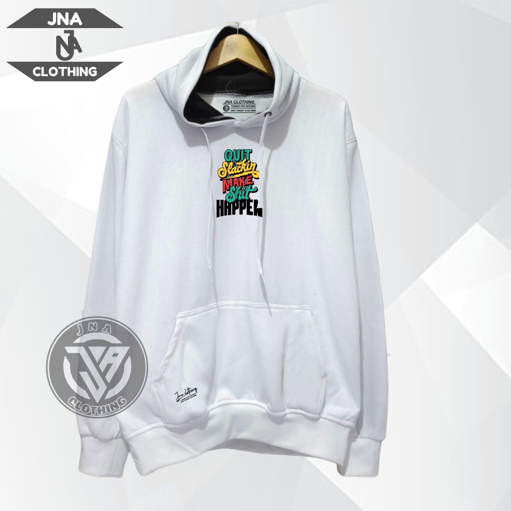 Hoodie Terlaris Pria Wanita Warna Putih Sablon Graffity List Happen Switer Cowo Cewe Oversize Hight Quality Kota Bandung