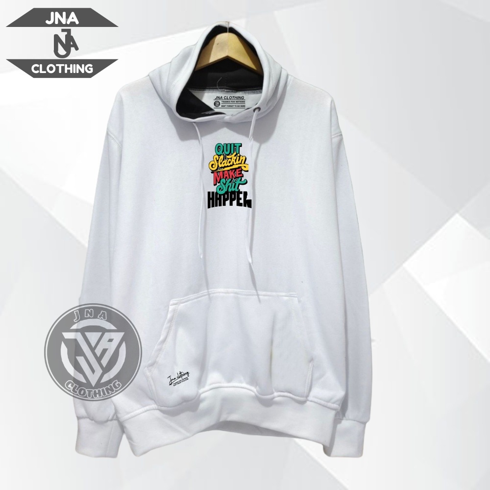 Hoodie Terlaris Pria Wanita Warna Putih Sablon Graffity List Happen Switer Cowo Cewe Oversize Hight Quality Kota Bandung