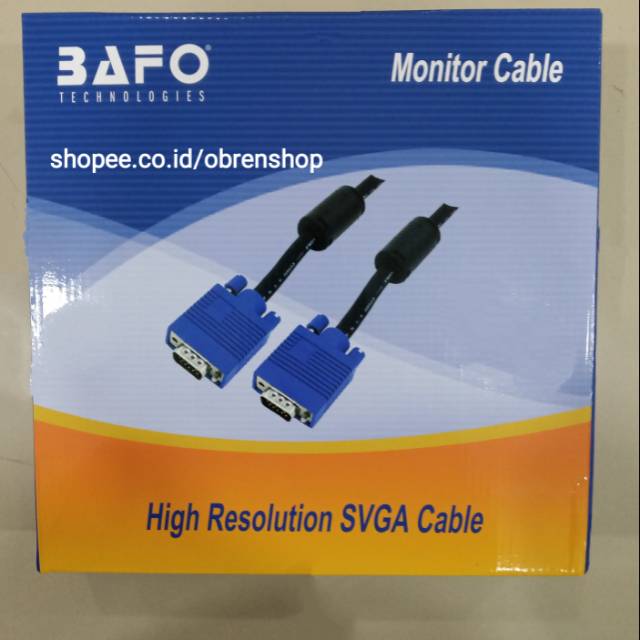 KABEL VGA 15 METER BAFO MALE TO MALE GOLD PLATED