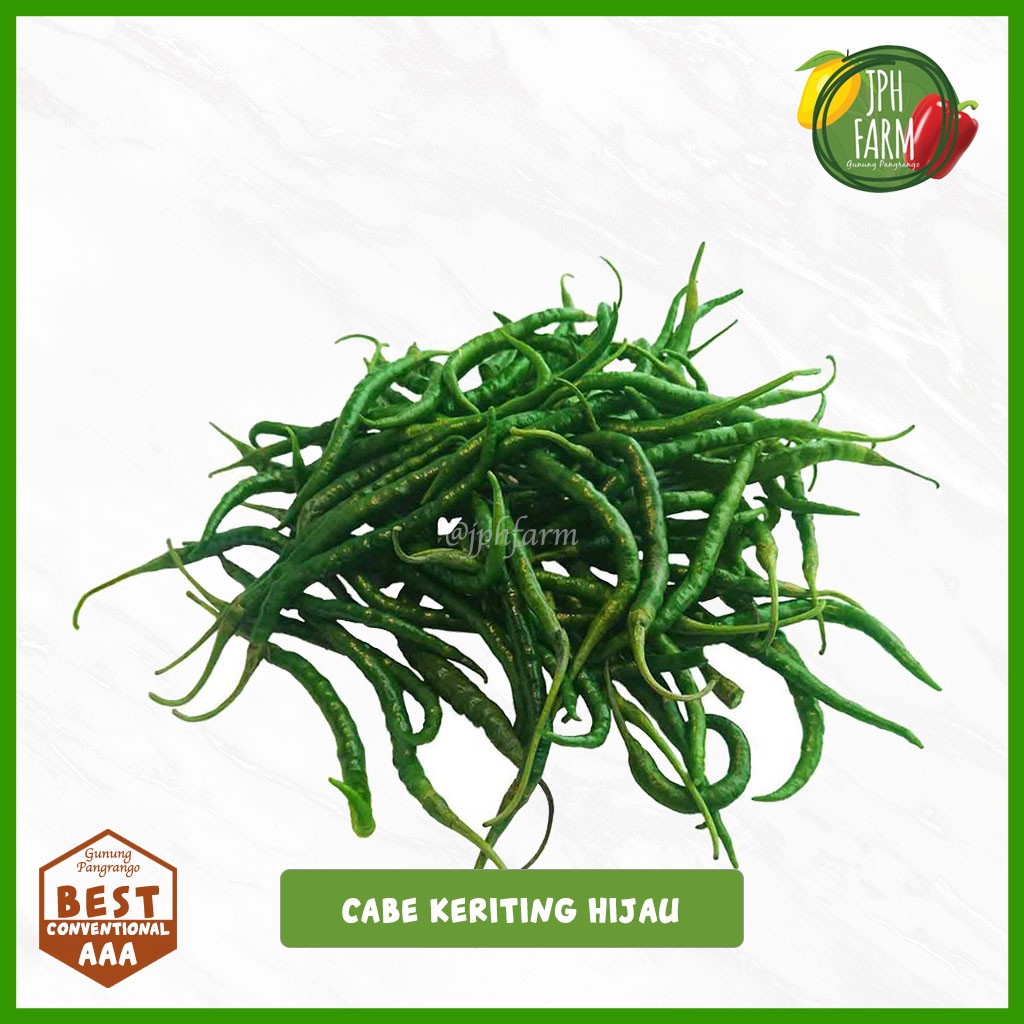 

Cabe Keriting Hijau, Cabai Ijo,Green Chili 250g