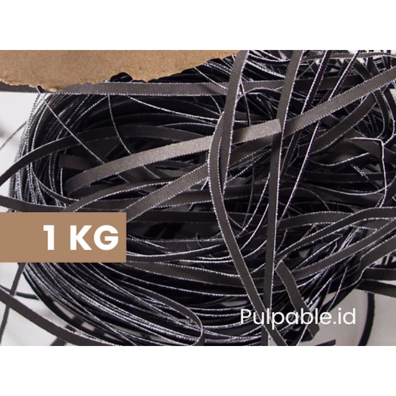 

Eco Friendly Black Shredded Paper / Kertas Serut Hitam (per 1KG)