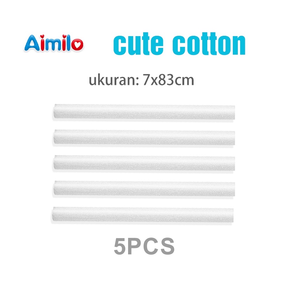 [Aimilo] Portable Humidifier Diffuser Mini Air Purifier USB Aromatherapy Essential Oil Difuser-COTTON 5 PCS