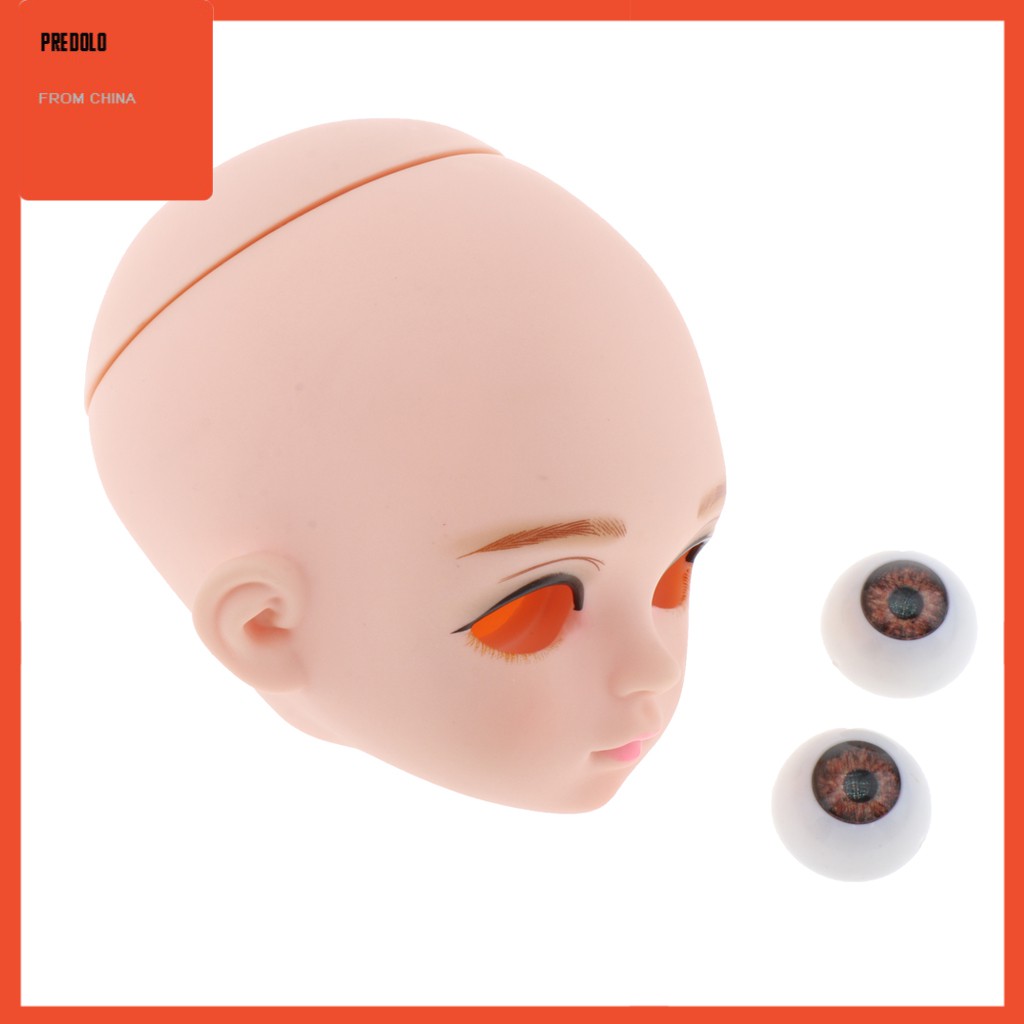 [In Stock] 60cm Doll Faceplate + Backplate Head with Eyes Set for 1/3 BJD Parts