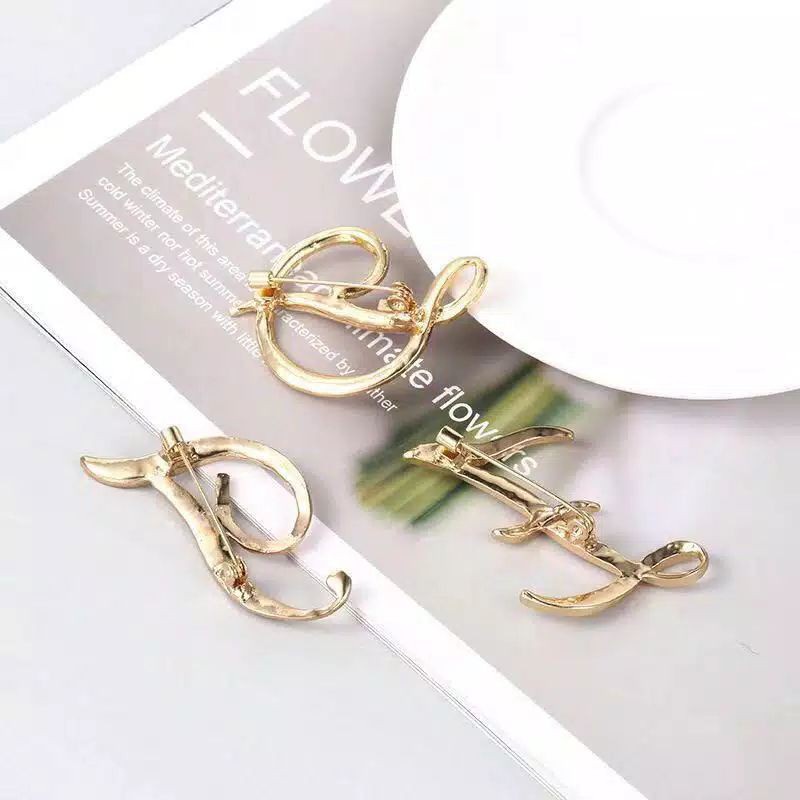 TERLARIS Bros Dada Part 18 / Bros Huruf / Bros Dada / Bros Jilbab / Bros Kerudung / Brooch BRO-4