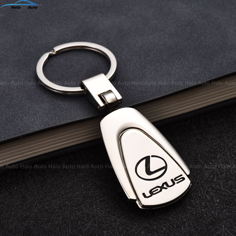 Gantungan Kunci Mobil Desain Logo Mobil Lexus 3D Bahan Stainless Steel Metal