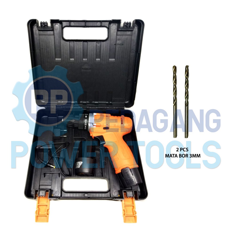 XENON CDD500 BOR CORDLESS 2 BATERAI &amp; 2 PCS MATA BOR BESI 3 MM MATABOR