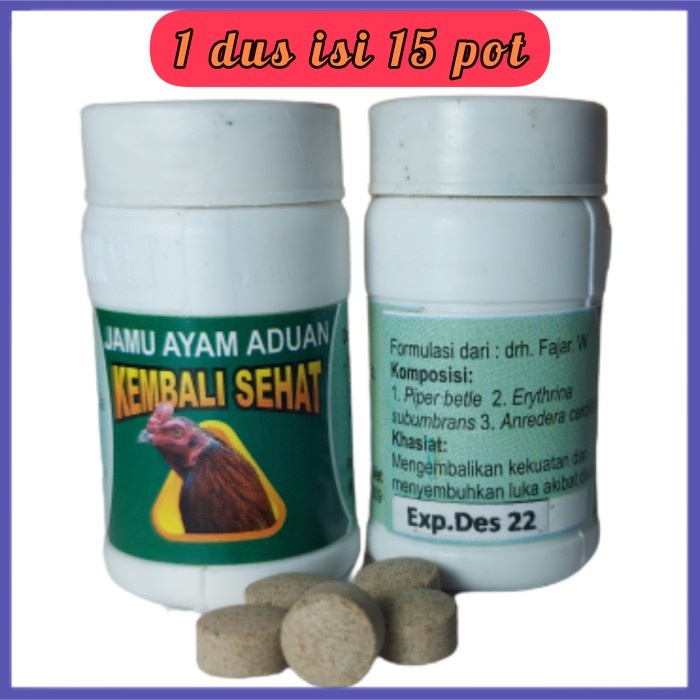 

✔ COD ✔ Jamu Ayam Aduan KEMBALI SEHAT, obat ayam hemat isi 15 pot