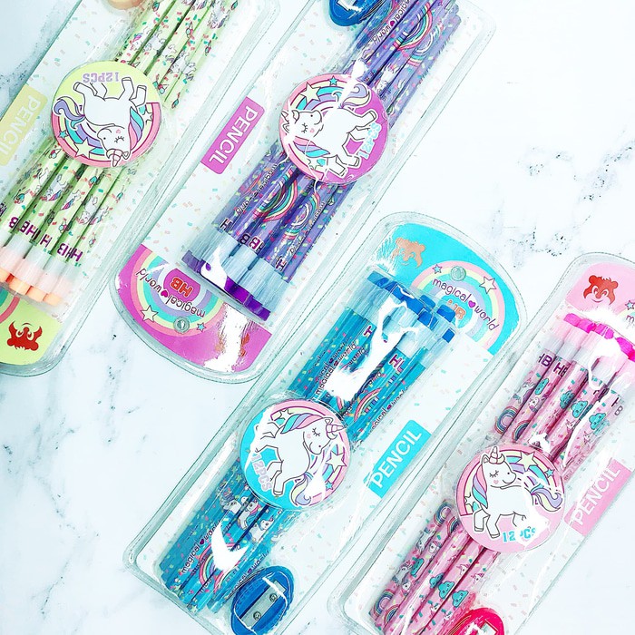 

JUAL PENSIL UNICORN ISI 12 PCS SET