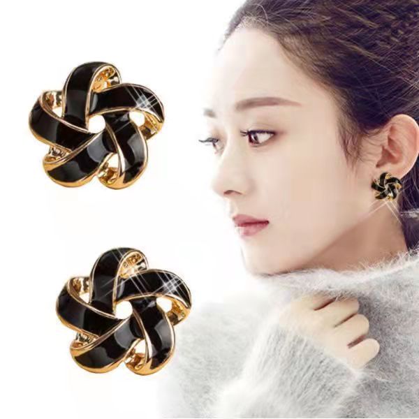 (Hello Girl)E08 Anting Wanita Model Tusuk Permata Gaya Korea Import