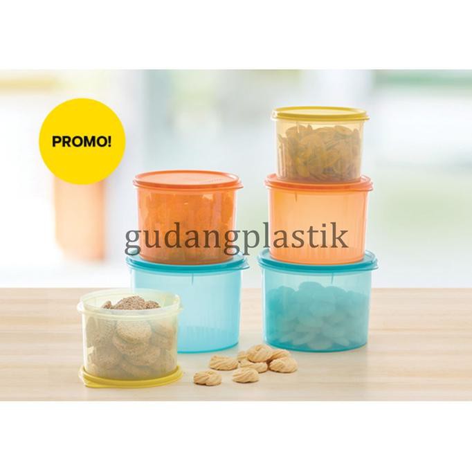 Jual Tupperware Texture Canister Set Limited
