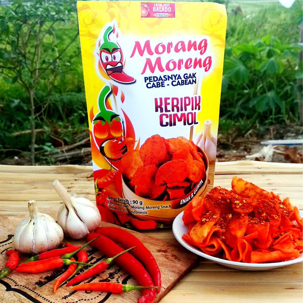 Keripik Cimol Pedas Level Extra Hot Morang Moreng Snack Shopee Indonesia