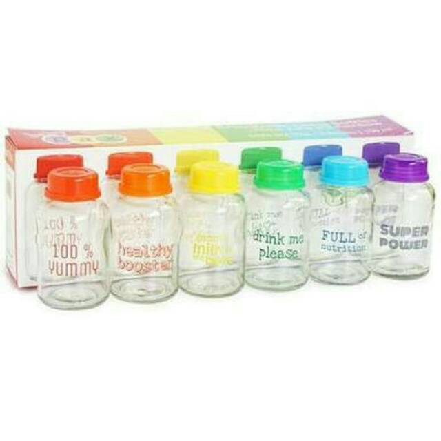 Baby fax Bottle asi kaca 150ml rainbow