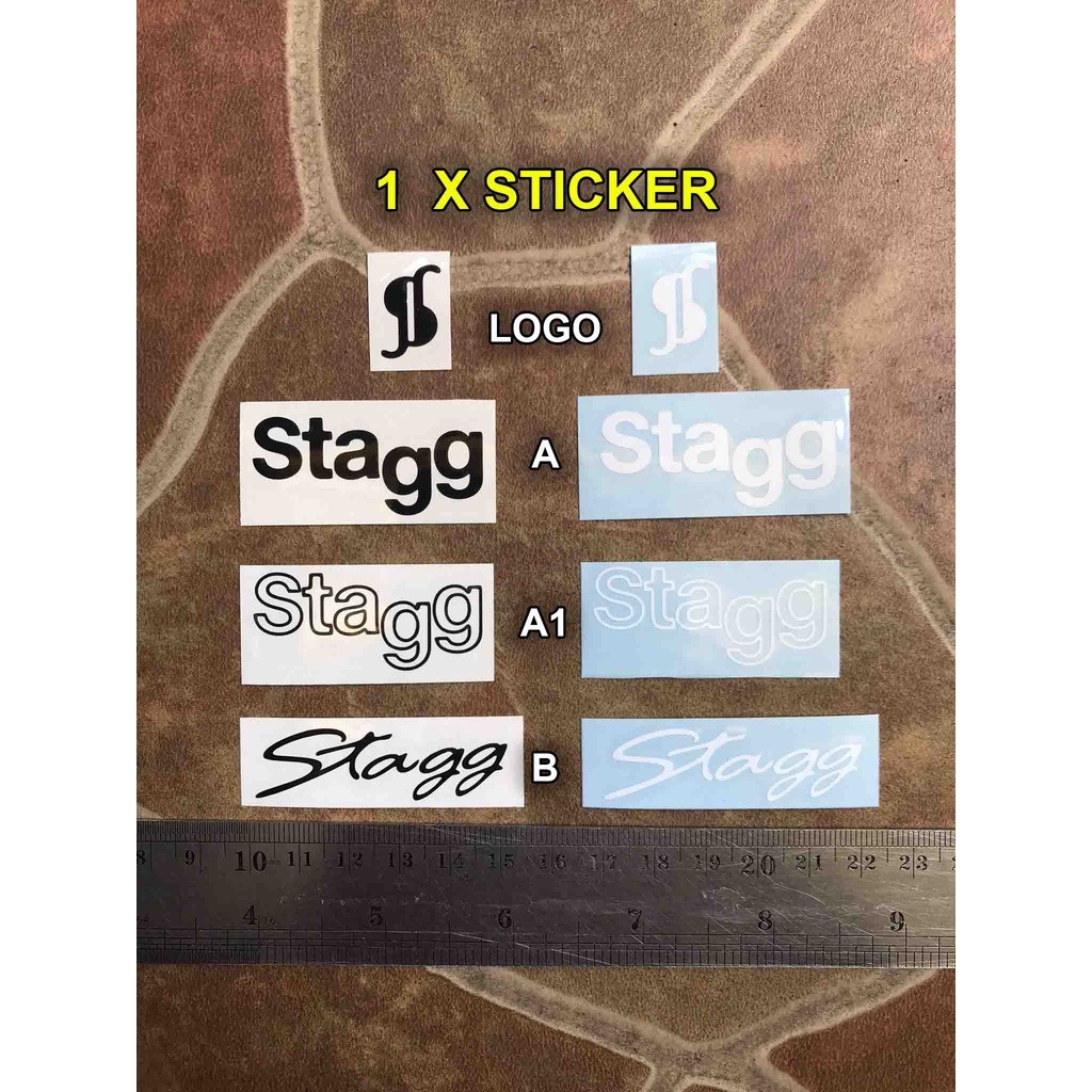 

Gitar Stagg Sticker Tempel Headstock Akustik Elektrik String Ukulele Bass Custom Deluxe Classic Vintage Modern Superstrat Model Lespaul Strato Tele